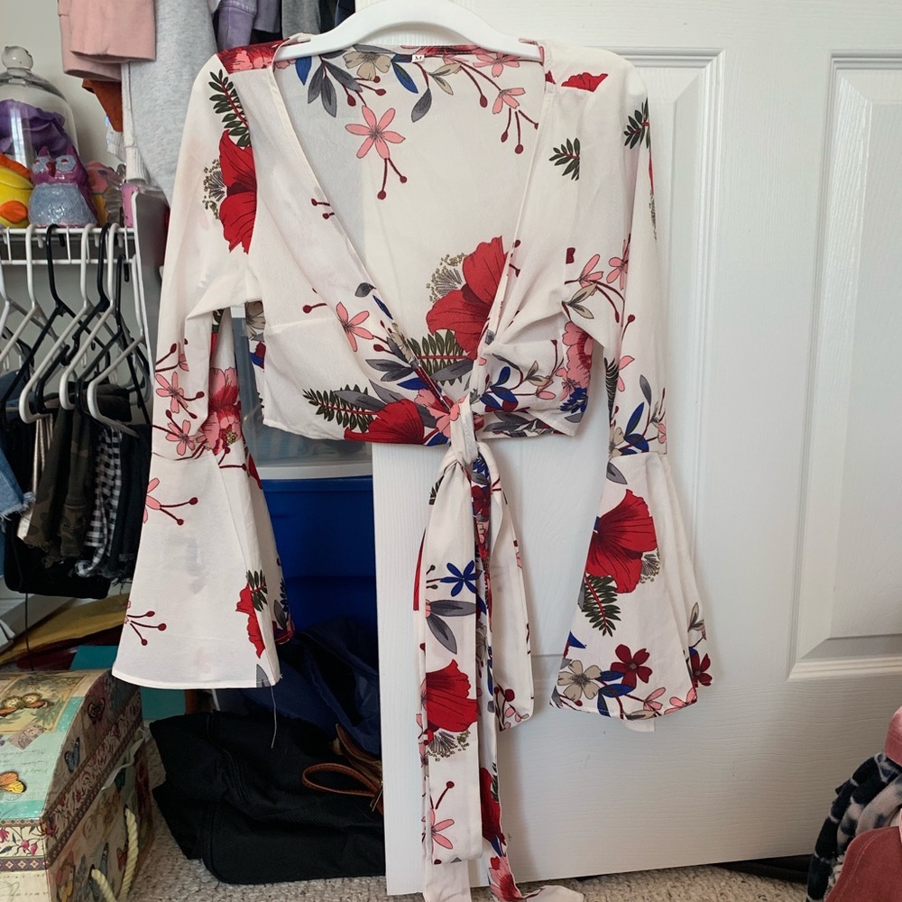 Boutique wrap crop top